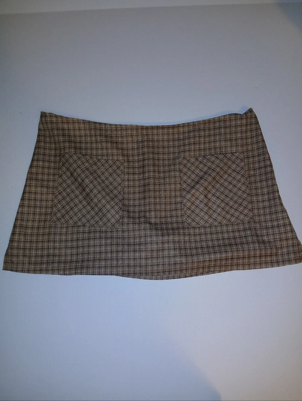Fits 14/16 NWOT Urban Outfitters Dariah Plaid Patch Pocket Mini Skort Brown